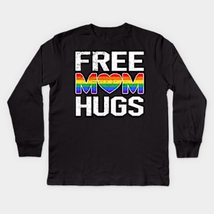 Free Mom Hugs Lgbt Pride Kids Long Sleeve T-Shirt